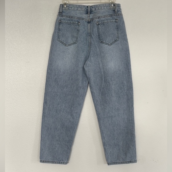 2/$20 SHEIN women’s petite M light blue wash denim straight leg - Picture 5 of 11